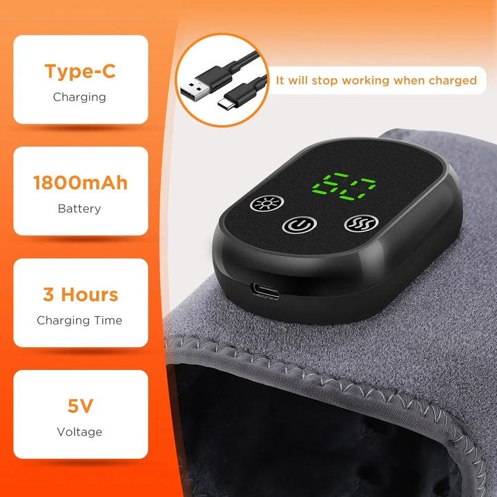 Sports recovery infrared hot compress massager for athletes' muscle pain relief.