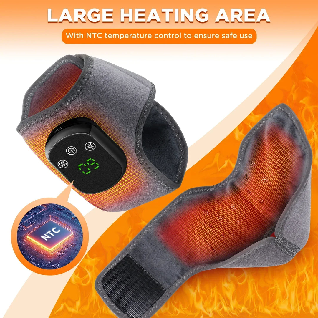 Gentle infrared hot compress massager for soothing chronic muscle & joint pain relief.
