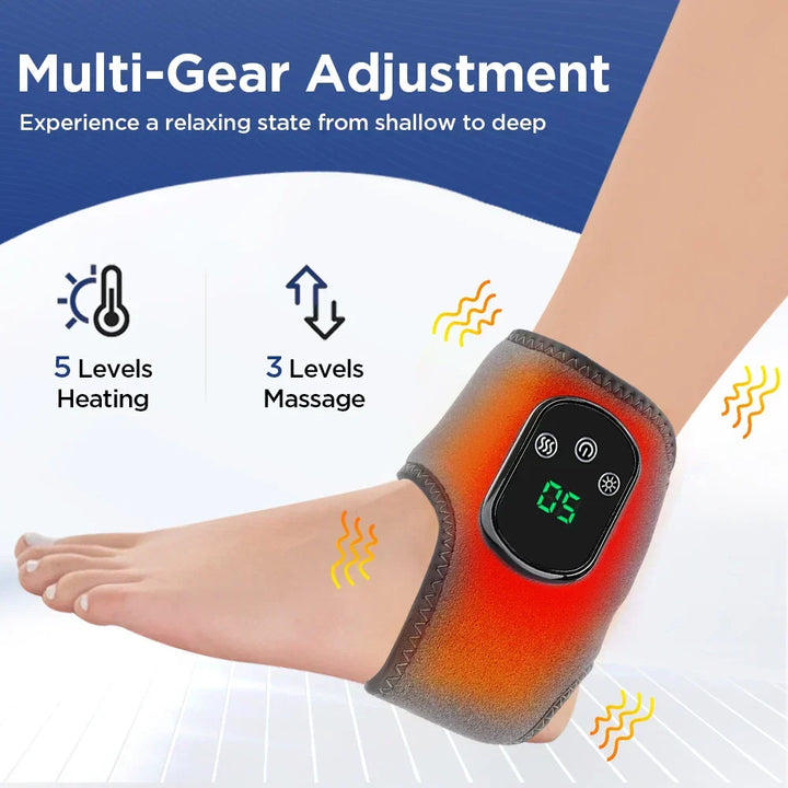 Heated infrared massager with vibration for deep muscle pain relief & wellness.