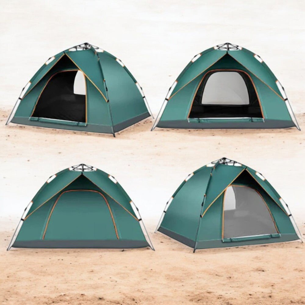 Effortless pop-up camping tent with quick setup. Lightweight, portable outdoor shelter for hikers.