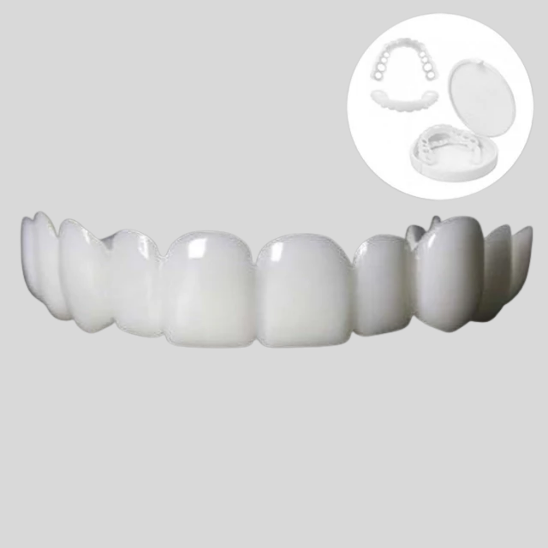 Unisex instant snap-on cosmetic smile veneers, a quick and easy solution for a perfect, natural-looking smile.