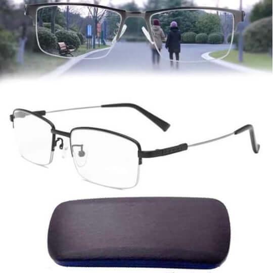 Flexible progressive reading glasses for clear vision at all distances. Unisex, lightweight multifocal eyewear.