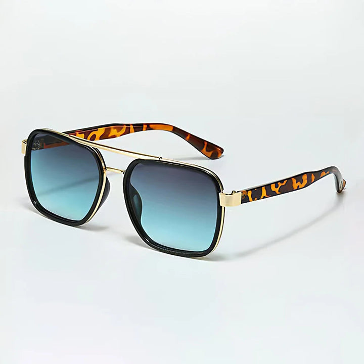 Unisex Lecce tortoiseshell square frame sunglasses offering UV protection and a fashionable accessory.
