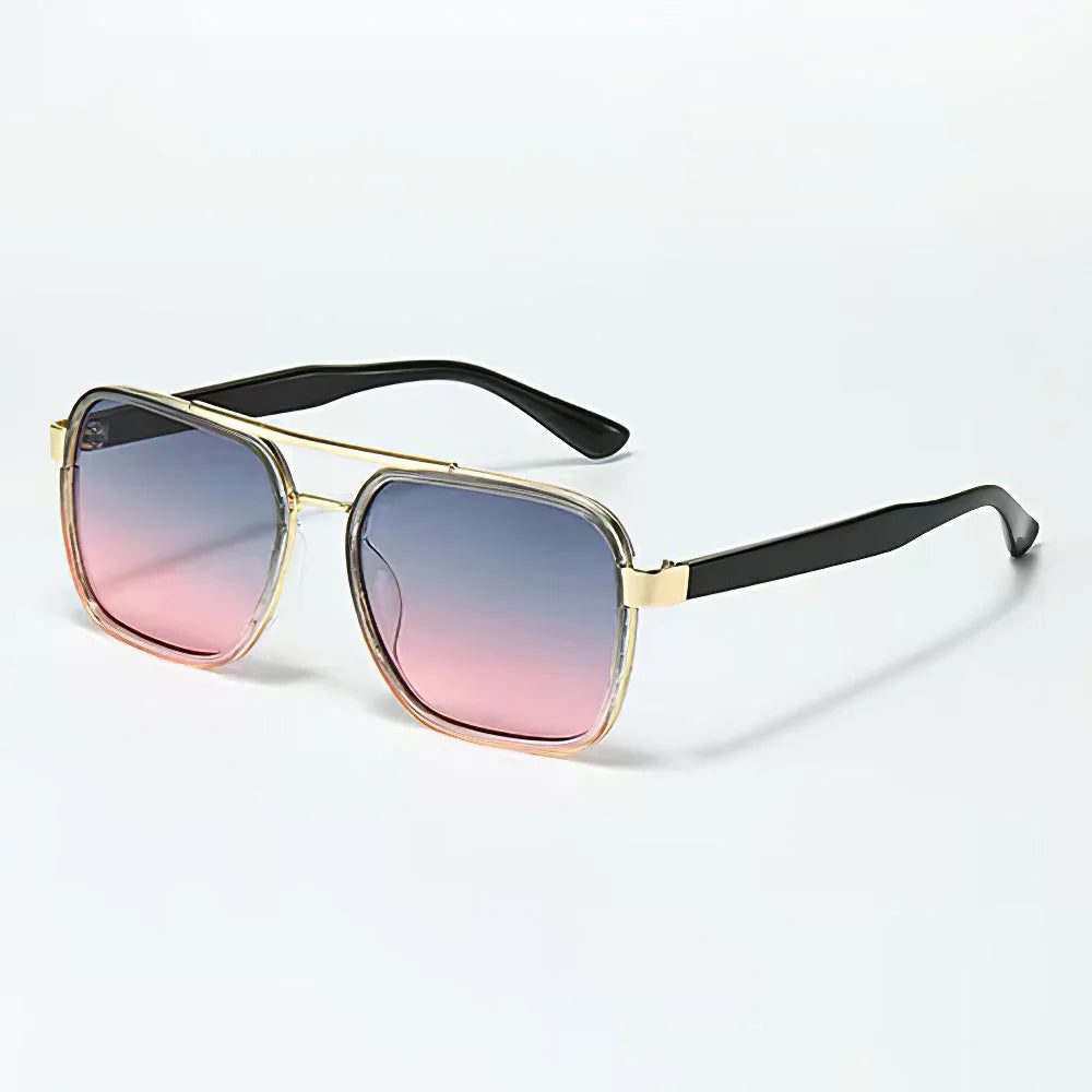 Lecce square sunglasses in a stylish tortoiseshell pattern, perfect for unisex eyewear fashion.