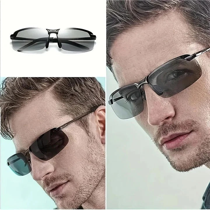 Stylish unisex light-adaptive polarized sunglasses for hiking, cycling, and daily outdoor activities. Full UV protection.