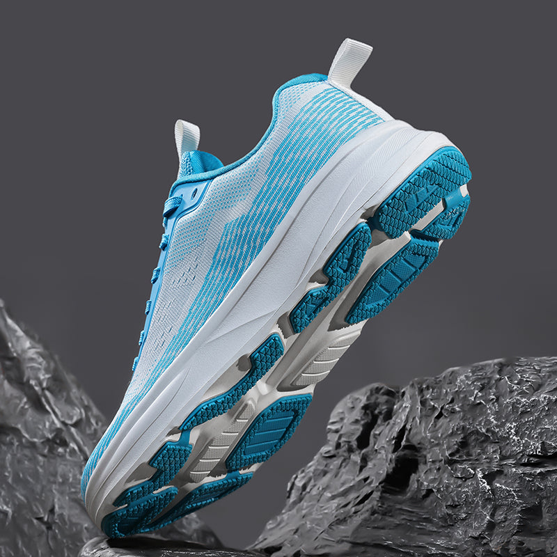 Unisex black activewear shoes, designed for training, running, and walking with a focus on lightweight comfort