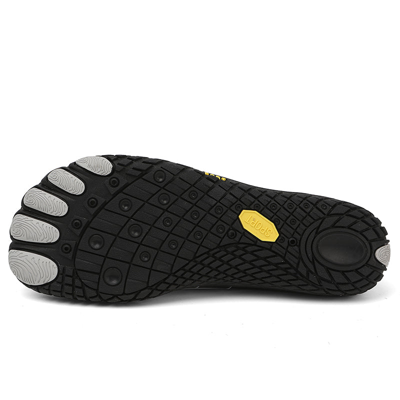 Lightweight unisex athletic shoes for barefoot running.