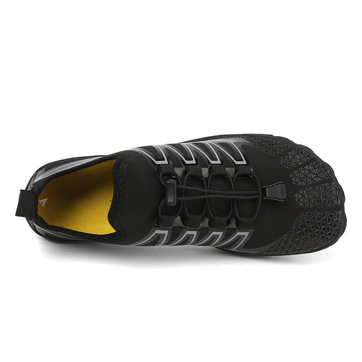 Flexible sole barefoot running shoes, providing ground feel.