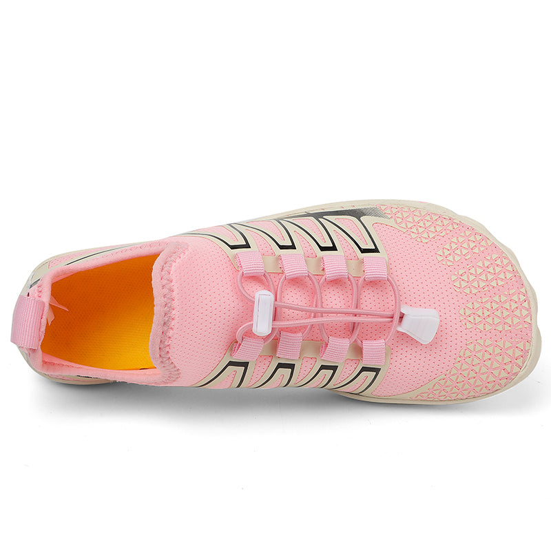 Lightweight breathable barefoot sneakers with a wide toe box design.