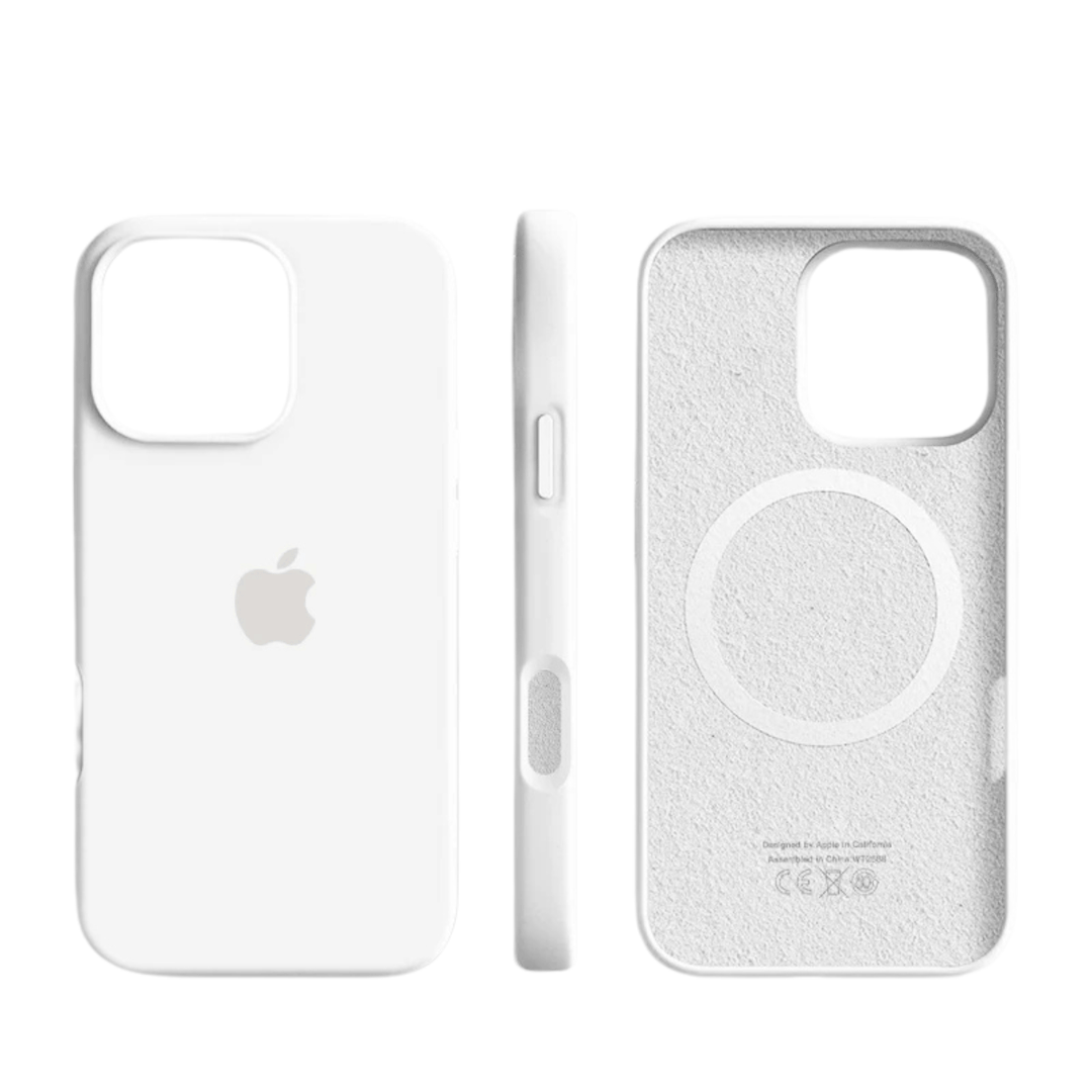 Colorful unisex iPhone case, magnetic silicone & MagSafe compatible. Thin protective cover for Apple phones.