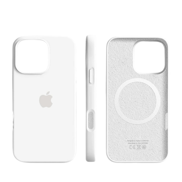 Colorful unisex iPhone case, magnetic silicone & MagSafe compatible. Thin protective cover for Apple phones.