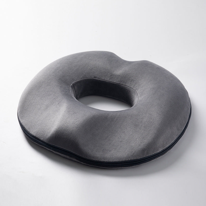 Premium memory foam donut seat for office, car, or home. Offers pain relief for hemorrhoids, tailbone, & coccyx.