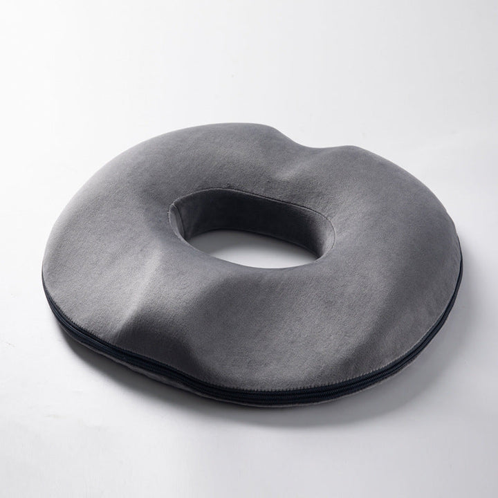 Premium memory foam donut seat for office, car, or home. Offers pain relief for hemorrhoids, tailbone, & coccyx.