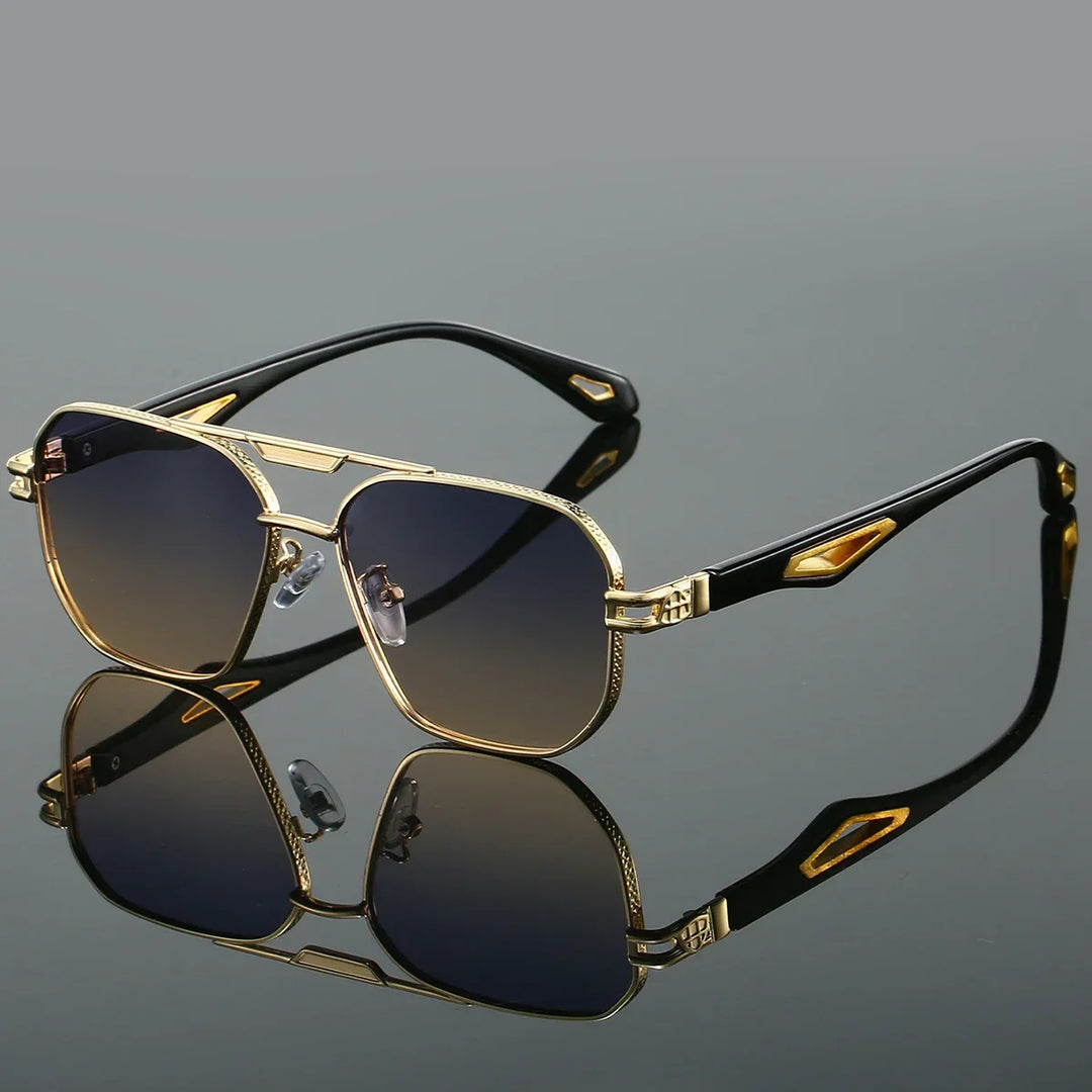 Fashionable unisex sunglasses with a sleek metal frame, offering essential UV400 protection for all