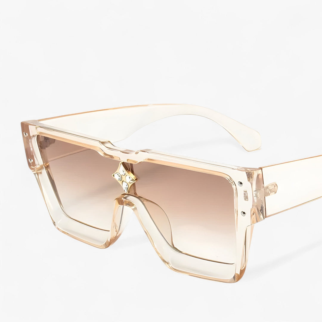 Unisex mirrored angular punk sunglasses with UV400 protection. Trendy streetwear eyewear for a statement look.