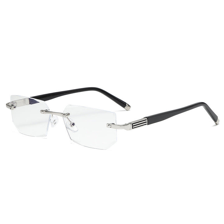 Stylish unisex anti-blue light multifocal reading glasses protect eyes from digital strain.