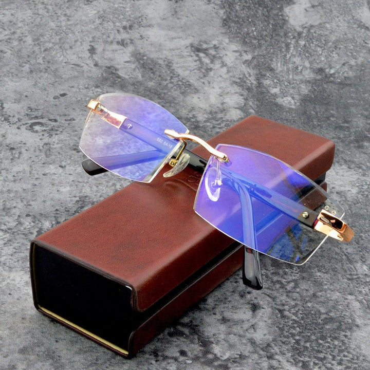 Progressive lens multifocal reading glasses, unisex, anti-blue light for seamless vision.