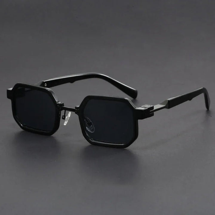 Matte finish octagon sunglasses offering complete UV protection. Unisex geometric frames.