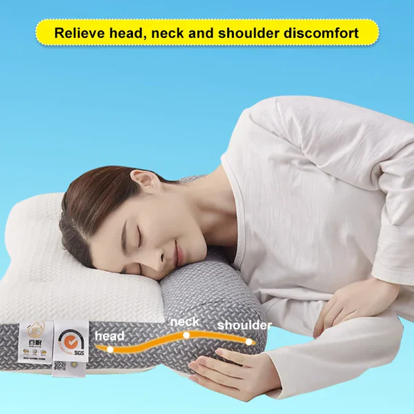 Versatile orthopedic neck pillow, perfect for side sleepers, back sleepers, and general neck pain relief.