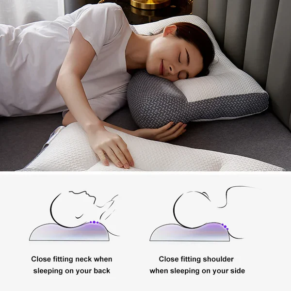 High-quality orthopedic sleeping pillow for men & women, offering superior neck support & pain relief.