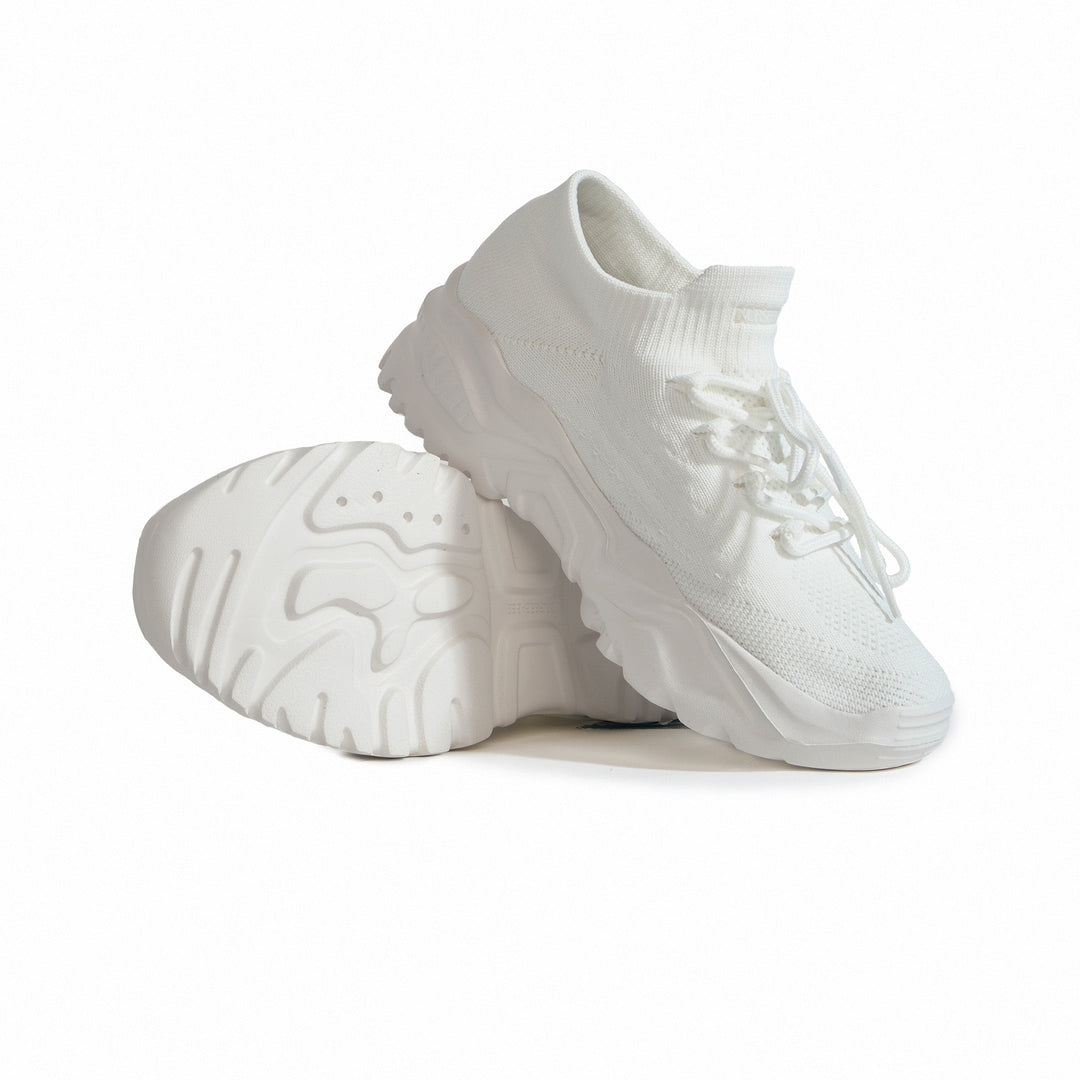 Side view of a blue unisex orthopedic walking shoe, showcasing its stability features