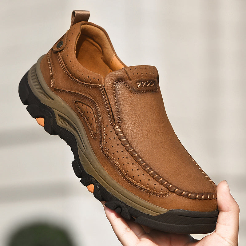 Unisex Orthopedic Transition Boots in a stylish grey leather, perfect blend of fashion and function.