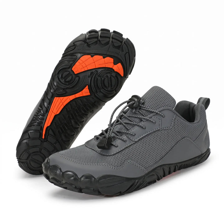 Unisex wide toe box orthopedic hiking trainers, non-slip for safe trail exploration.