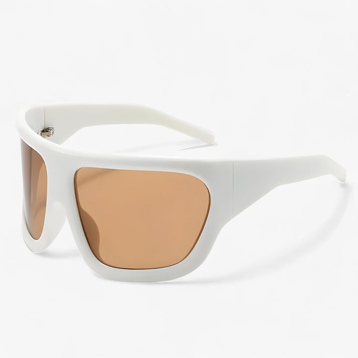 Oversized wraparound sports sunglasses for cycling & motorcycle, offering UV400 outdoor protection.