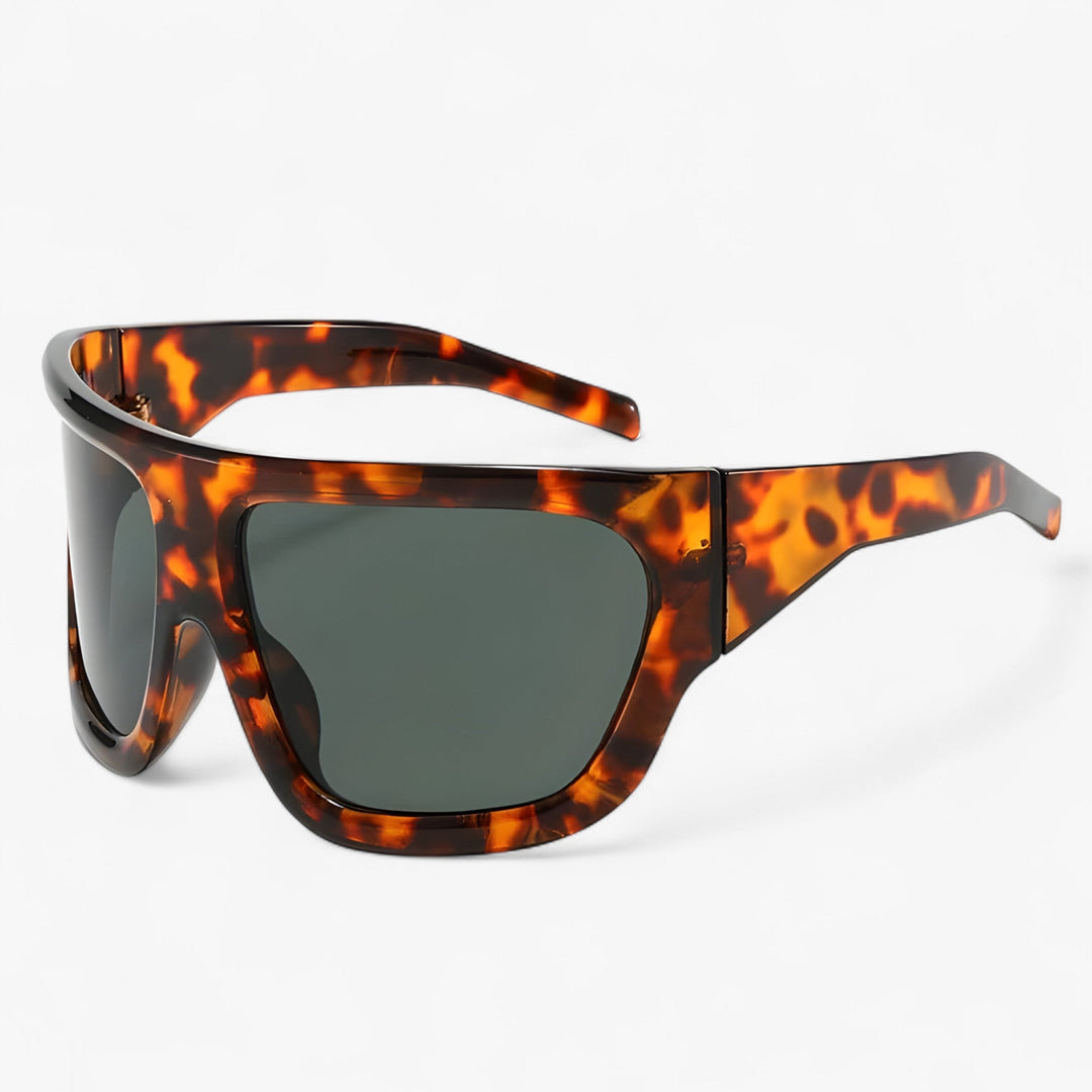 Streetwear-ready oversized steampunk sunglasses, ideal for outdoor sports & festivals.