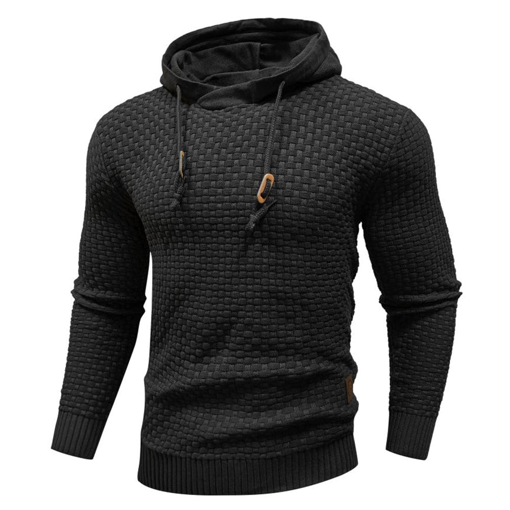 Unisex Phantom Casual Fleece Hoodie, grey cotton blend pullover, warm & durable outerwear