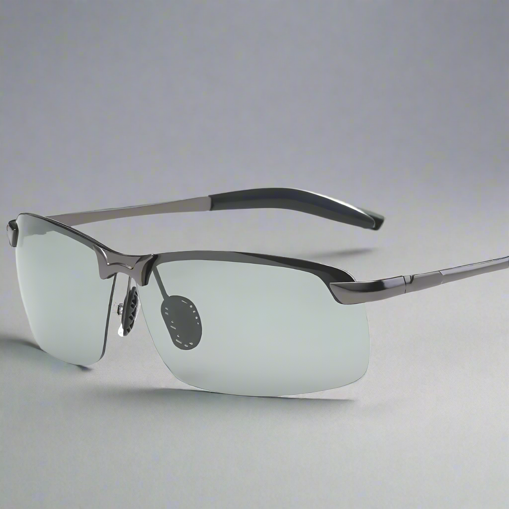 Versatile photochromic polarized sports sunglasses. UV400 protection for cycling, driving, fishing, & outdoor use.