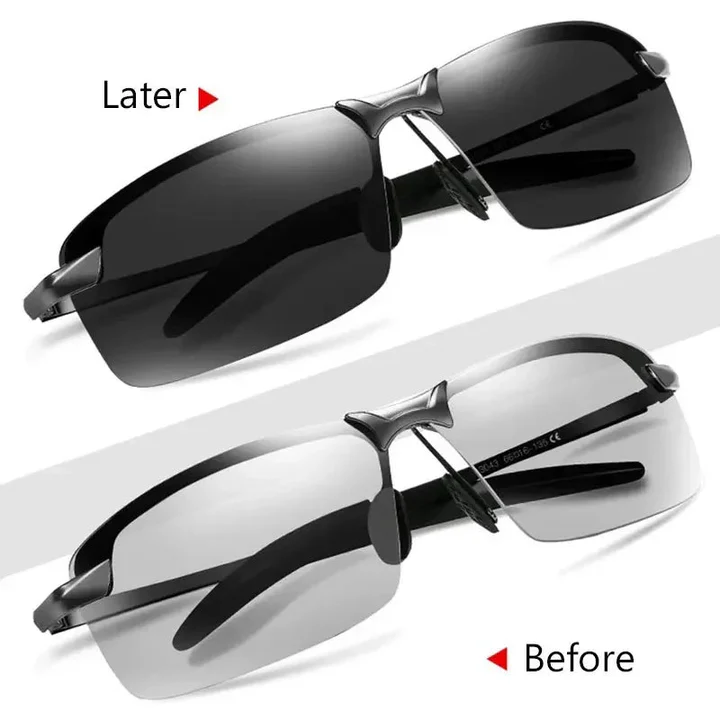 Unisex polarized photochromic adaptive sunglasses for driving & sports. UV protection & eye comfort from glare.