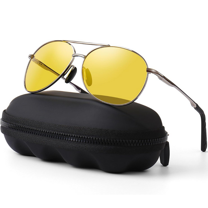 Enjoy clear vision with polarized unisex aviator sunglasses. UV400 sun protection eyewear for outdoor fashion.