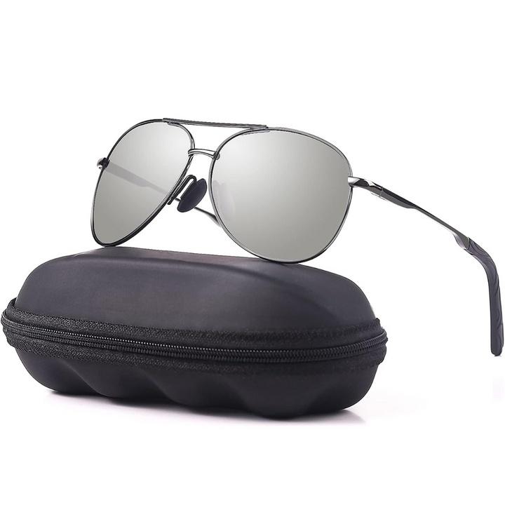 Glare reducing polarized aviator sunglasses for him & her. Essential UV protection outdoor gear.