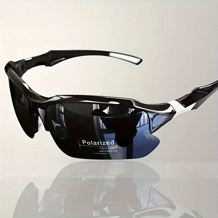 Unisex polarized sport sunglasses for UV protection & glare reduction. Ideal for active lifestyles.