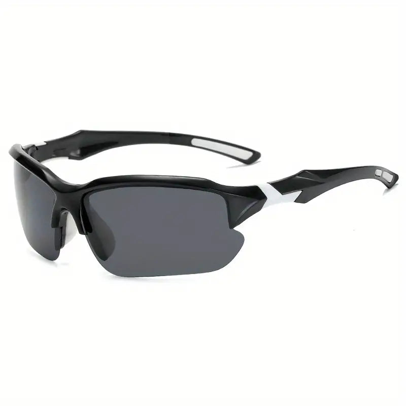 Stylish unisex sport sunglasses. Polarized lenses offer UV protection & glare reduction for summer activities.