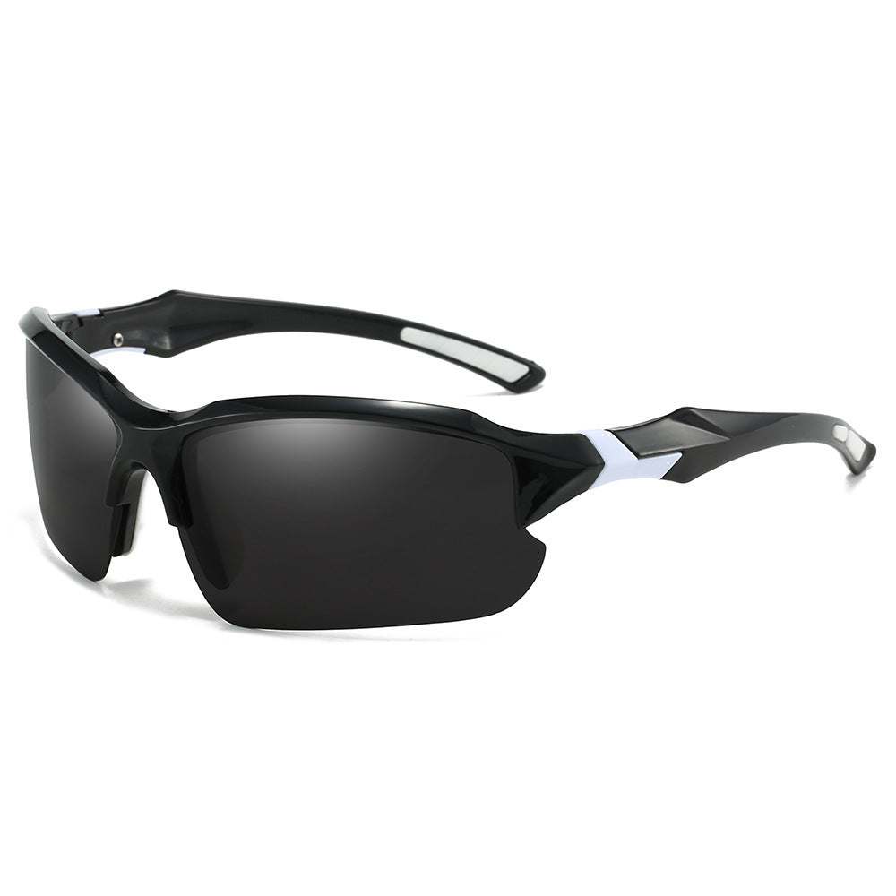 Durable unisex outdoor eyewear, polarized lenses, offering full UV protection.