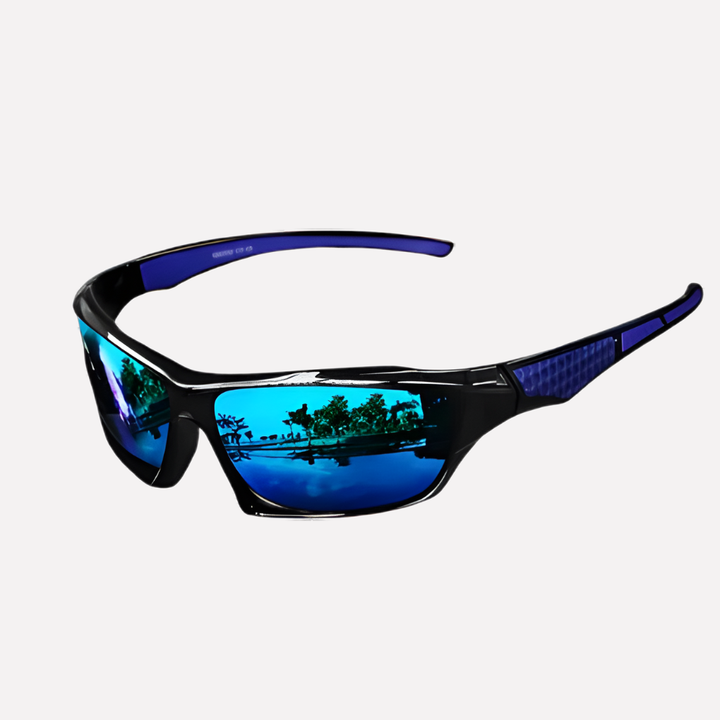 Lightweight unisex polarized UV400 sport sunglasses for cycling, driving & outdoor activities.