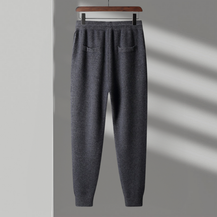 Unisex athleisure joggers made from luxurious merino wool, styled for casual comfort