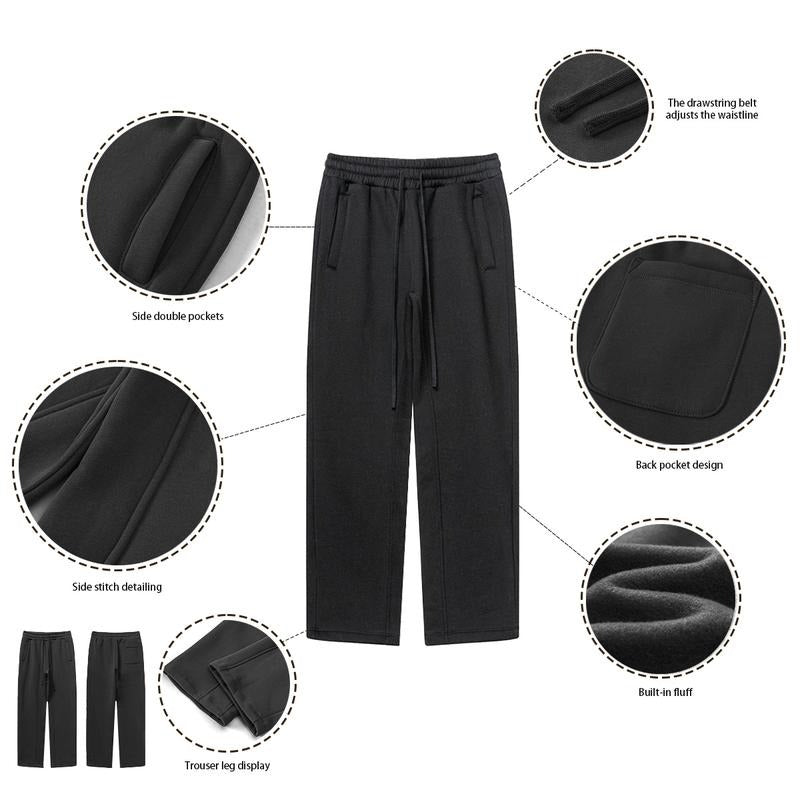 Versatile premium fleece sweatpants for unisex loungewear, emphasizing the relaxed fit and athleisure trend
