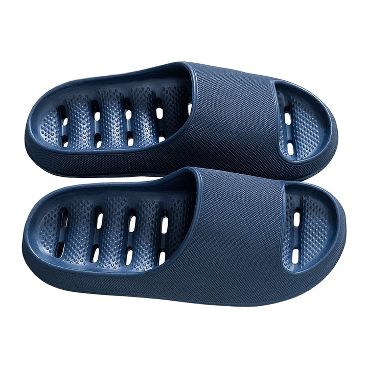 Unisex quick-dry shower slippers with drainage holes, ideal for bathroom and pool. Non-slip comfort.