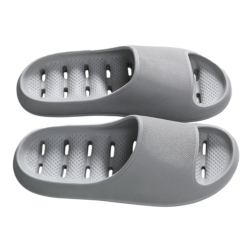Lightweight unisex slide sandals for shower & pool. Quick-dry design with drainage ensures comfort.