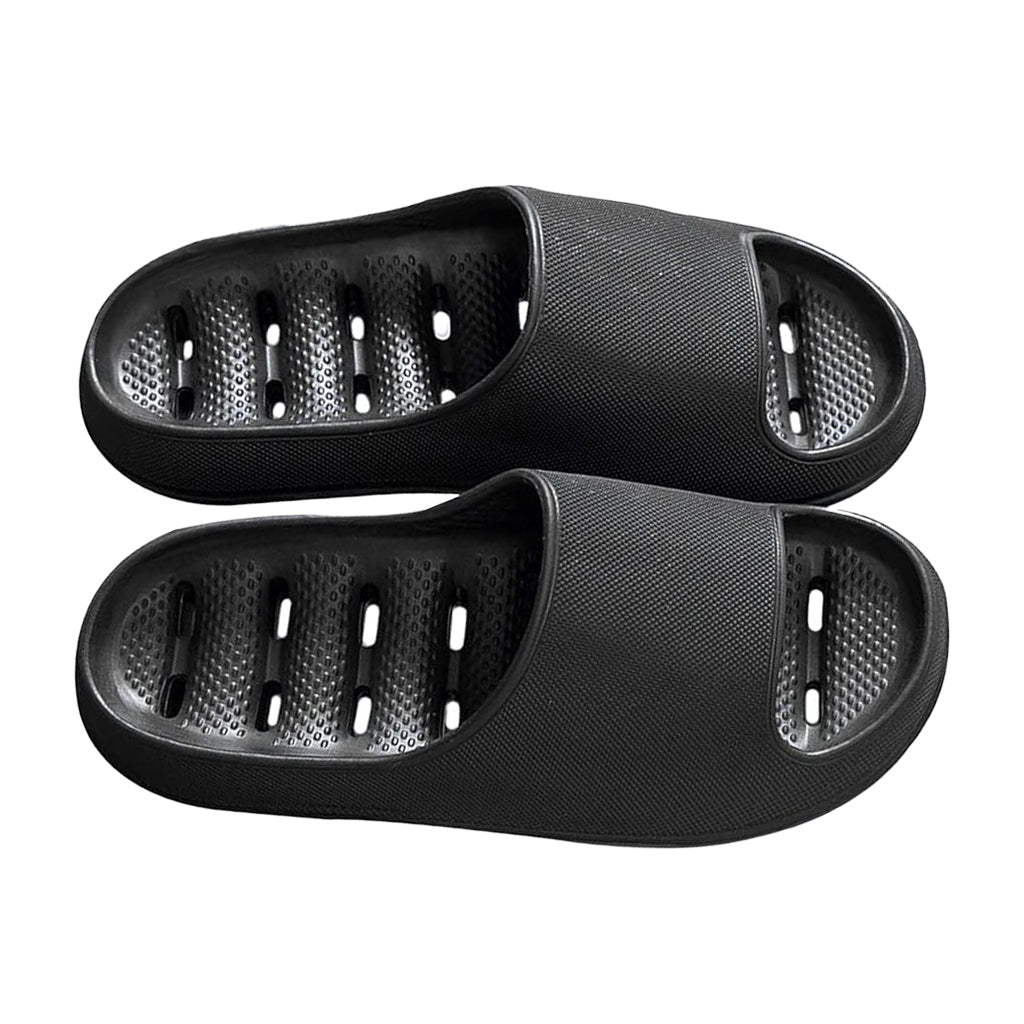 Lightweight unisex quick-dry slide sandals, perfect as non-slip shower slippers with drainage for pool & home.