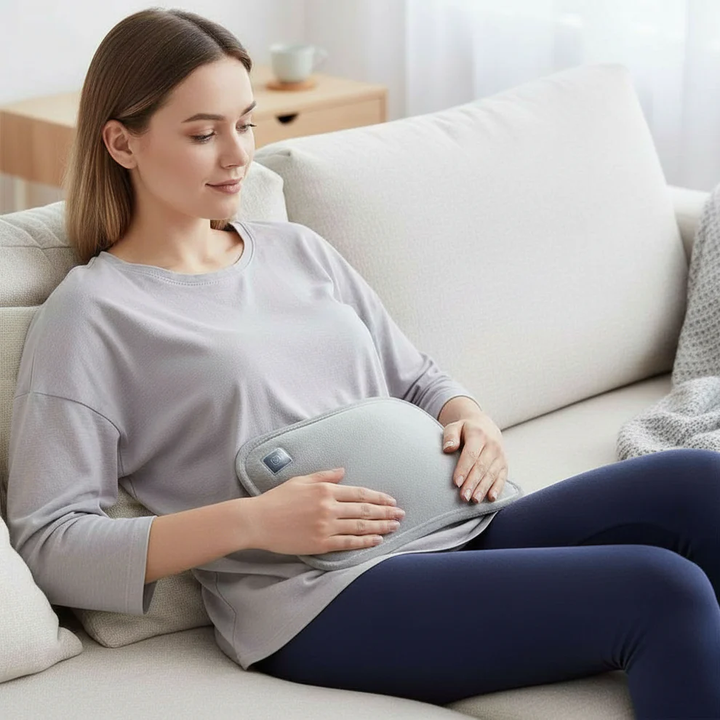 Adjustable warmth heat therapy pad. Rechargeable for targeted pain relief & soothing muscle relaxation.