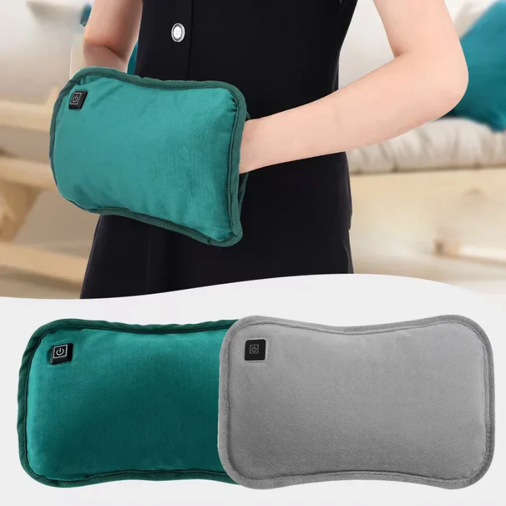 Compact rechargeable body warmer, perfect for soothing muscle aches, stiffness & cramps. Portable heat.