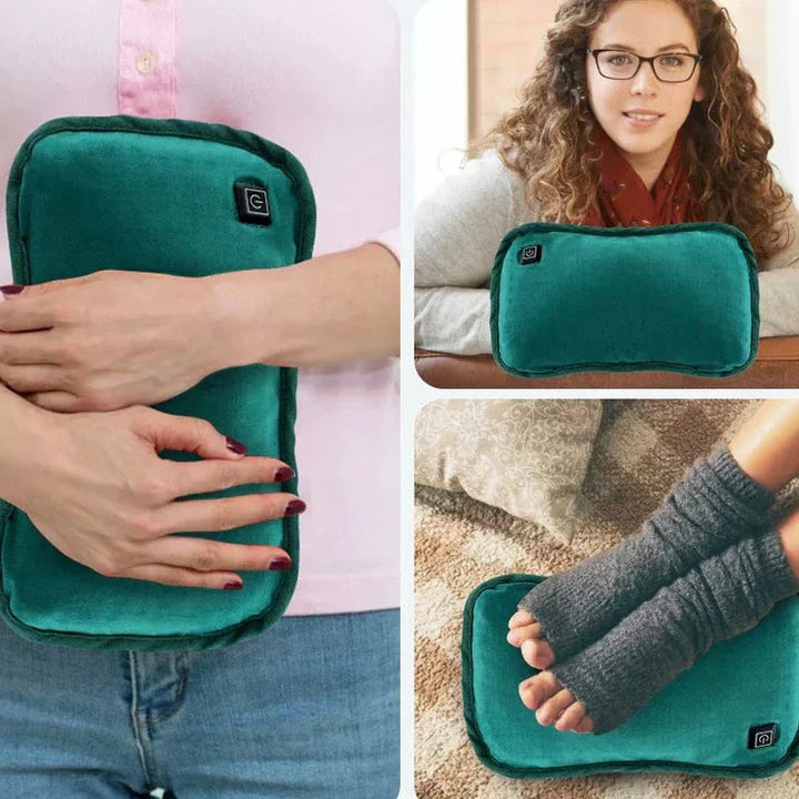 Adjustable electric heating pad, delivers quick pain relief for back, abdomen & joints. Wireless & warm.