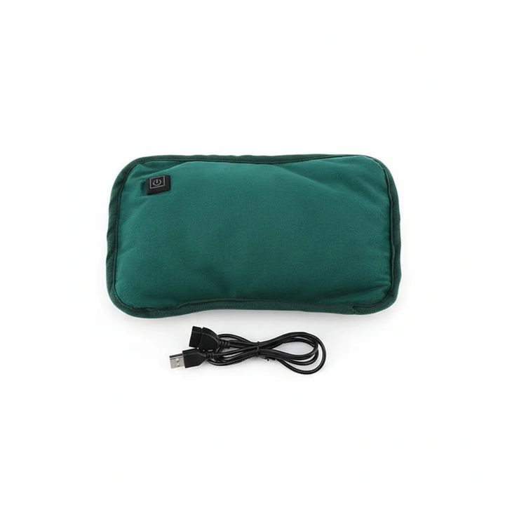Rechargeable heat therapy pad. Portable, adjustable warmth for back pain, muscle cramps & soothing comfort.