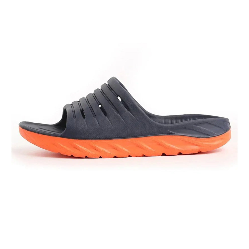 Plush unisex arch support slides, ideal as indoor slippers or therapeutic sandals for foot pain & recovery.