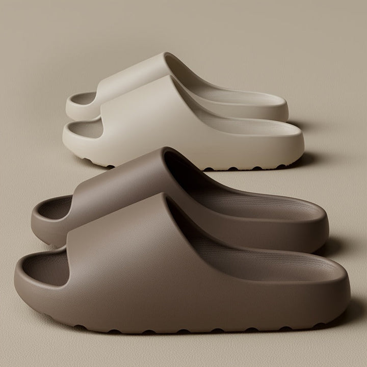 Unisex Remy Open Toe Cloud Slippers, waterproof & ultra-comfortable EVA slide sandals for indoor/outdoor use.