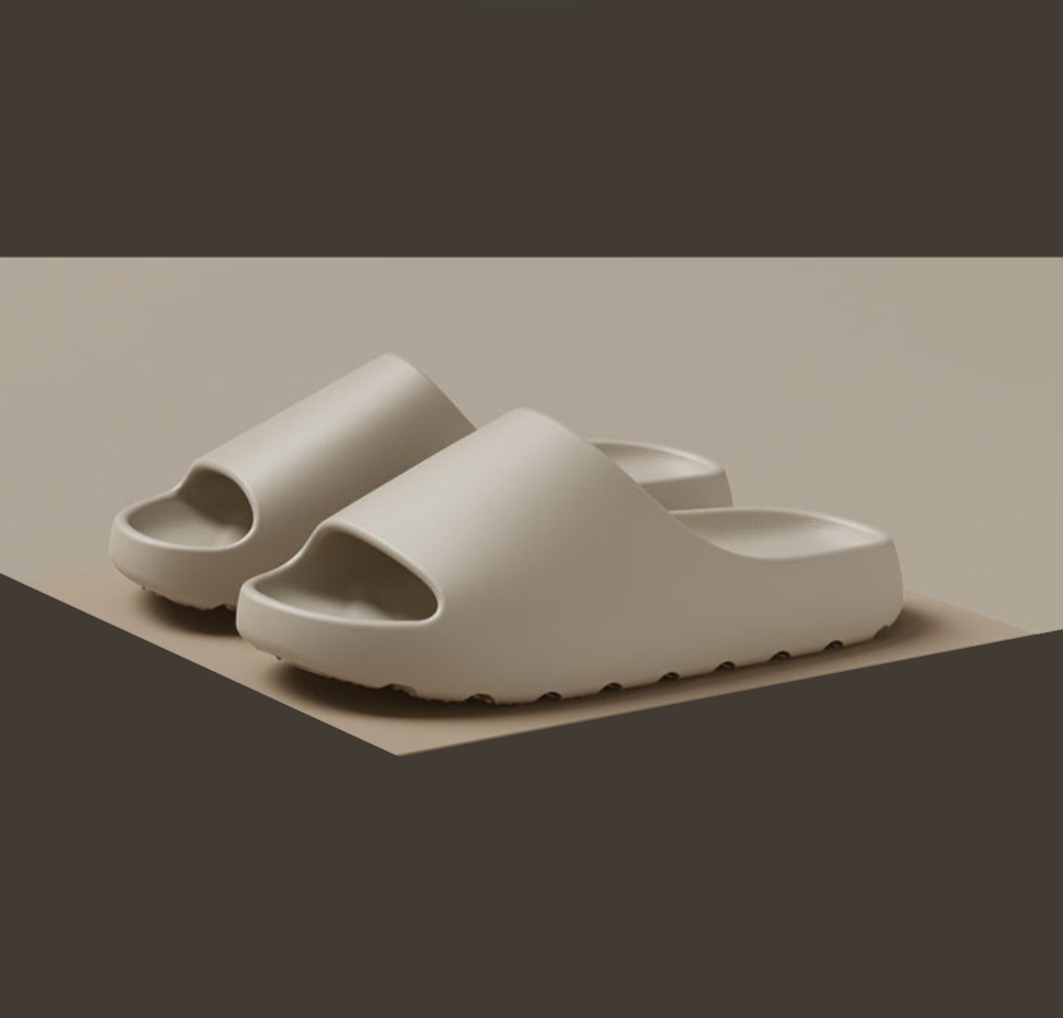 Comfortable unisex open toe slide sandals. Perfect waterproof EVA cloud slippers for beach, pool, home, or summer.